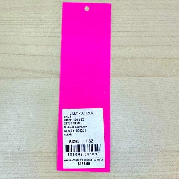 Lilly Pulitzer Ellamae Clear Wicker Backpack - Picture 12 of 14